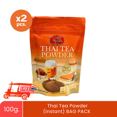 2 pcs ChaTraMue Thai Tea Powder 100g Instant Original No Sugar Baking & Drinks