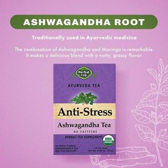 Herbal Cup Organic Anti-Stress Ashwagandha No Caffeine Herbal Tea 16 CT