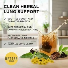 Betterbrand Better Lungs Detox Tea 2-Pack Caffeine-Free Herbal Tea (30 Bags)