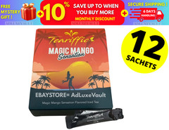 Teariffic Magic Mango Sensation Sexual Men Herb Energy Coffee 1 Box (12 Sachets)