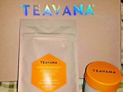 🍑🌈 🍑 NEW! 2 OZ TEAVANA PEACH TRANQUILITY HERBAL FACTORY SEALED TEA & TIN 🌈🍑