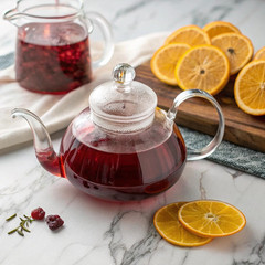 Dried Hibiscus Loose Leaf Cut & Sifted Hibiscus Flower Premium Blend Non-Caffein