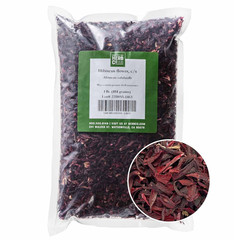 Organic Hibiscus Flower Cut & Sifted, by Herb Co, Hibiscus Sabdariffa, from Germ