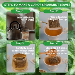Organic Spearmint Tea Bags – 120 Count