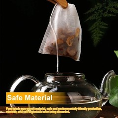 500pcs Disposable Empty Tea Bag Drawstring Seal Teabags Loose Leaf Tea Filters