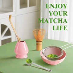 Matcha Whisk Set Matcha Making Kit Bamboo Chasen Ceramic Whisk Holder Stand S