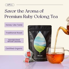 Whole Leaf Oolong Tea – 20 Organic Bags for Stress Relief & Weight Loss