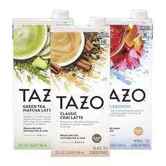 TAZO Classic Chai Latte, Black Tea Concentrate, Easy-to-Serve Caffeinated Cha…