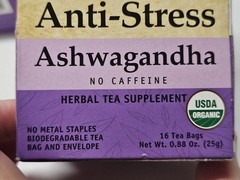 96 Bags Total 6 Boxes X 16 Pack Ayurveda Herbal Cup Anti Stress Ashwagandha Tea