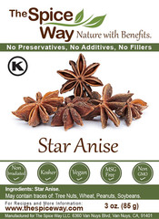 The Spice Way Star Anise – Whole Star Anise (3 Oz) Great for Baking and Tea