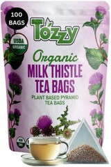 Organic Milk Thistle Seed Tea Bags – 100 Count (Plant-Based Pyramid Tea Bags)