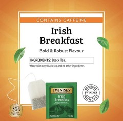Twinings of London Irish Breakfast Black Tea Bags, 100 Count Box 12/10/2028