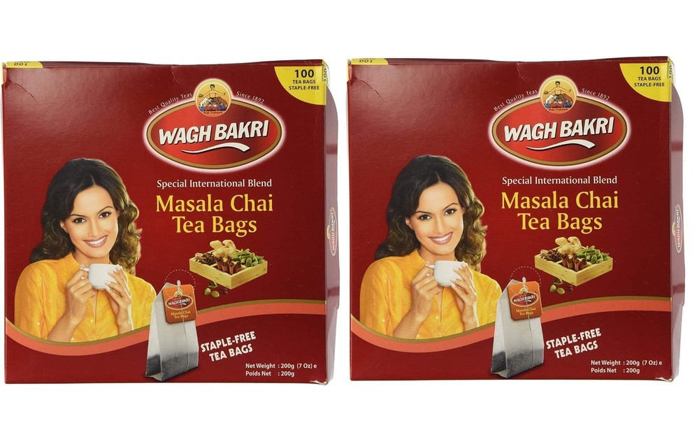 100 Count Pack of 2 Indian Premium Quality Masala Chai Tea Bags Spices Blend