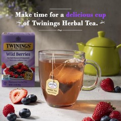 Twinings Herbal Wild Berries Bagged Tea, 20 Count