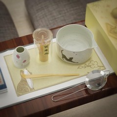 Complete 8-Piece Matcha Set – Japanese Matcha Tea Ceremony Kit with Cat Print…