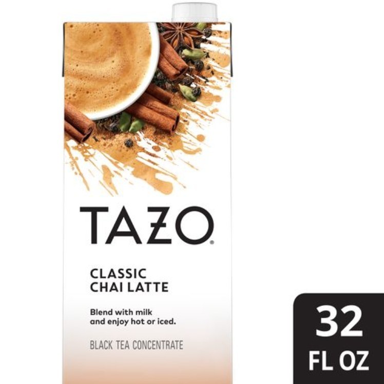 Tazo classic Iced chai tea concentrate, latte – 32 Fl. oz