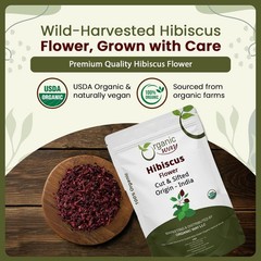 Dried Hibiscus Flower Cut & Sifted (Hibiscus rosa-sinensis) | Herbal Tea – Or…