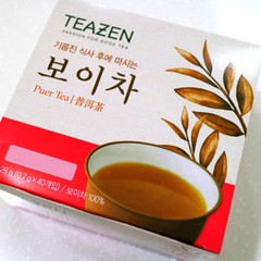 TEAZEN Natural Puer 40 Tea Bags Chinese Yunnan Puerh Leached Teabag Taste Herbal