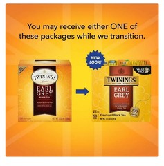 Twinings Earl Grey Citrus and Bergamot Black Tea Bags, 50 Count Box