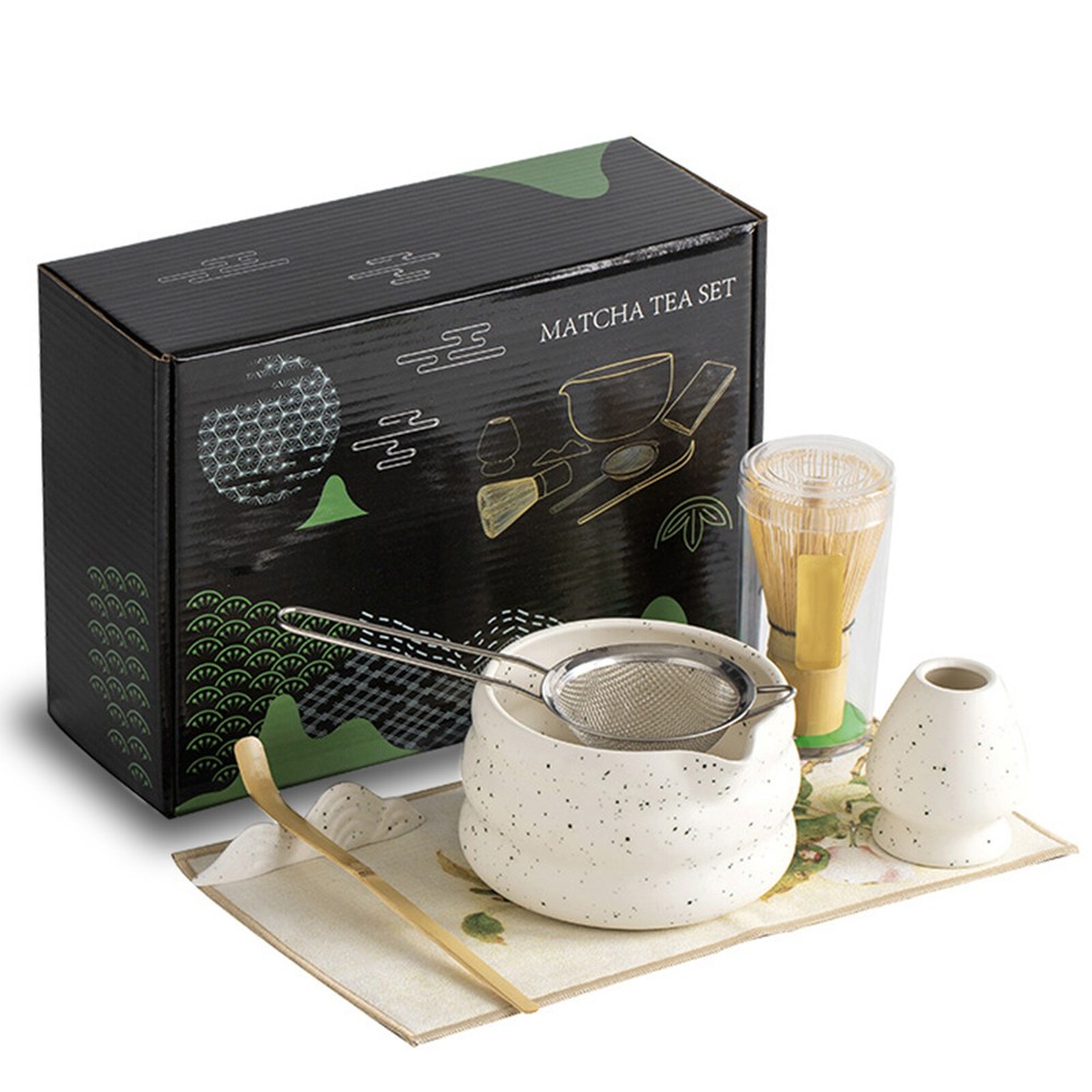 7-Piece Japanese Matcha Tea Set Whisk Tea Ceremony Kit Tea Making Tool Kit Gifts