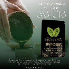 Canan Koska Ceremonial Grade Matcha Powder 1.76oz (50g) Pack of 3