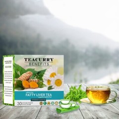 TEACURRY Fatty Liver Tea (1 Month Pack, 30 Tea Bags) – Helps With Fatty Liver
