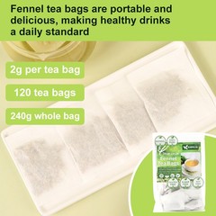 Premium Fennel Tea Bags, 120 Tea Bags. Made with natural whole fennel seeds