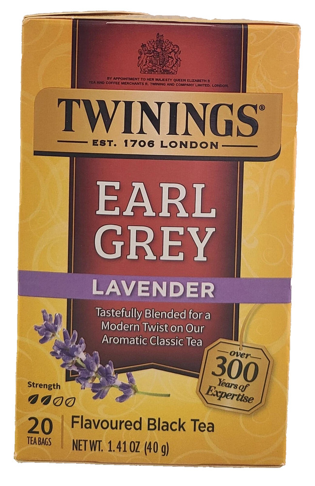 Twinings Earl Grey Lavender Black Tea Bags Caffeinated 20Ct Exp. 02/2025 -SEALED