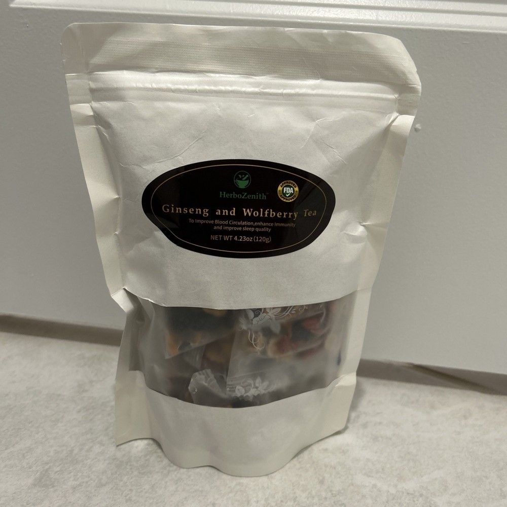 HerboZenith Ginseng and Wolfberry Tea 4.23 Oz 120g
