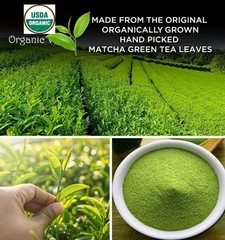 VBSWAP Organic Matcha Green Tea Powder 100g 3.5oz Pure Culinary Grade Latte Keto