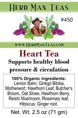 HEART TEA – with Reishi Mushroom, lowers blood pressure & heart palpitations