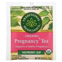 Organic Pregnancy Tea, Raspberry Leaf, Caffeine Free, 16 Wrapped Tea Bags, 0.99