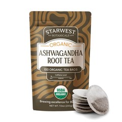 Organic Ashwagandha Tea – Caffeine 100 Count (Pack of 1)