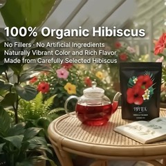 PiPi Tea Organic Hibiscus Tea Bags – Caffeine Free Herbal Tea Rich in Antioxi