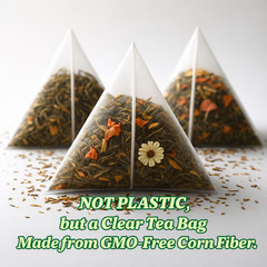Organic Lemon Balm Tea Bags – 100 Count (Plant-Based Pyramid Tea Bags)