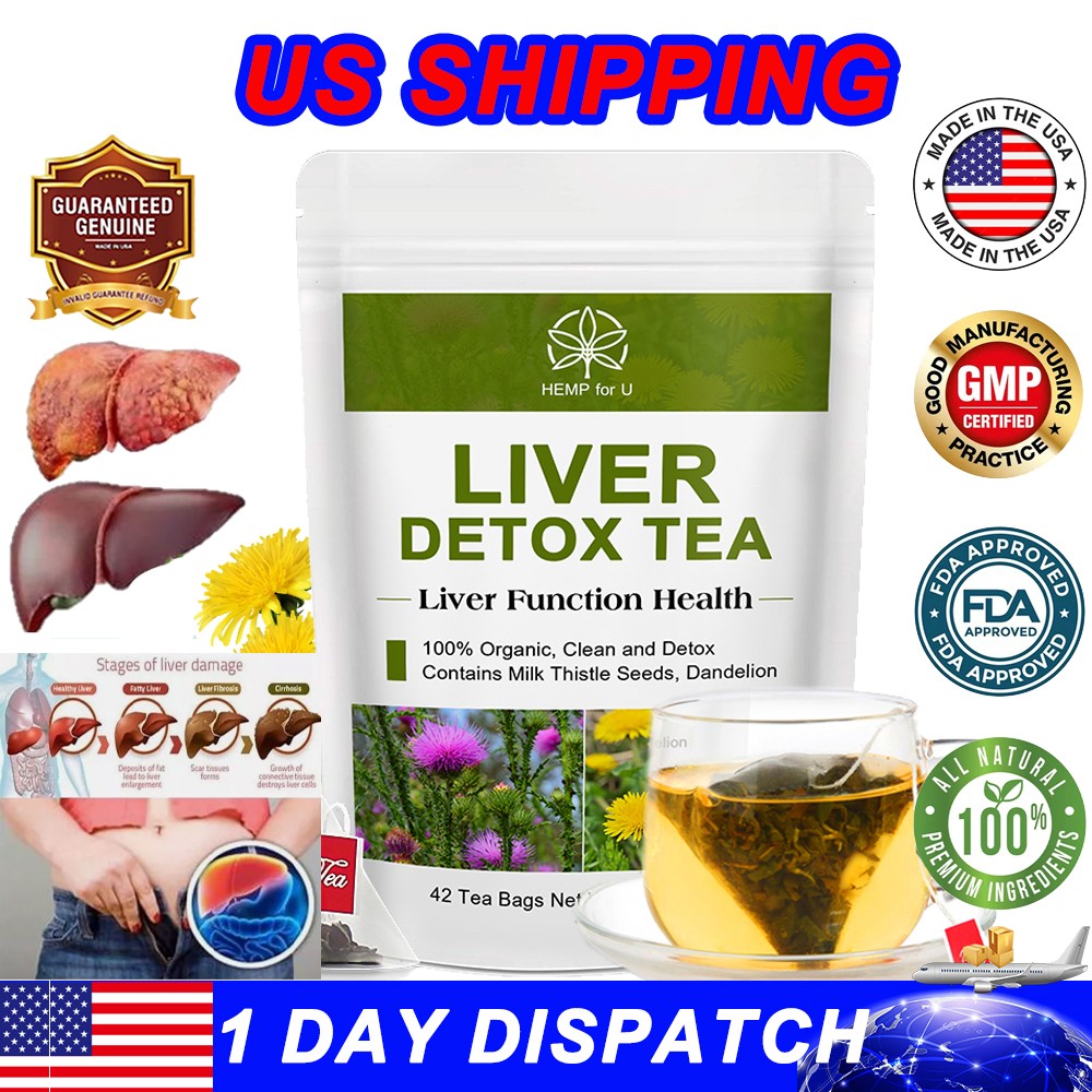 42 Bags Liver Cleanse & Detox Support Liver Detox Tea Herbal Kidney and Pancrea