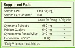 Gymnema Green Tea For Diabetics, No Caffeine 100 Tea Bags