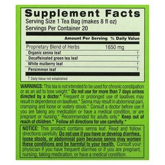 Diet Green Herbal Tea, Decaffeinated, 20 Tea Bags, 1.16 oz (33 g)