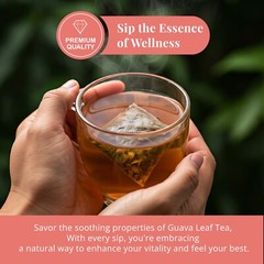 75 Organic Guava Leaf Tea Bags, 100% Pure Guava Tea, DiabeticTea