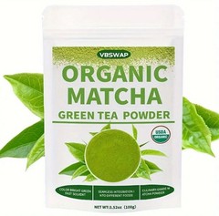 VBSWAP Organic Matcha Green Tea Powder 100g 3.5oz Pure Culinary Grade Latte Keto