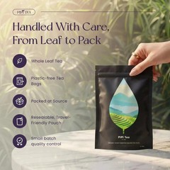 PiPi Tea Organic Oolong Tea Bags–Whole Leaf, 20 Bags(4g Each)–Cortisol & Calming