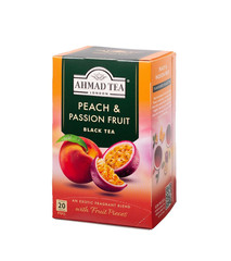 Ahmad Tea Peach Passion Fruit Black Tea Bags 20 Count Awards Winning Flavor