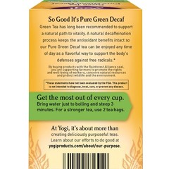 Yogi Tea – Green Tea Pure Green Decaf – Supports Vitality – 6 Pack, 96 Tea Bags