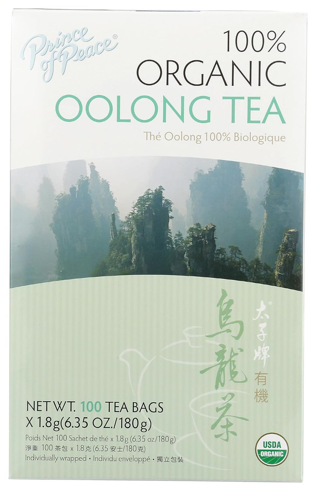 Prince of Peace Organic Oolong Tea, 100 Tea Bags – 100% Organic Black Tea – Unsw