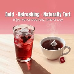 PiPi Tea Organic Hibiscus Tea Bags – Caffeine Free Herbal Tea Rich in Antioxi