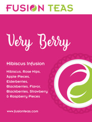 Very Berry Hibiscus Fruit Tea – Herbal Loose Leaf Tisane – Fusion Teas