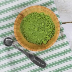 Harmony Leaf Stainless Steel Matcha Scoop, One Half Teaspoon, 1 Small, Silver