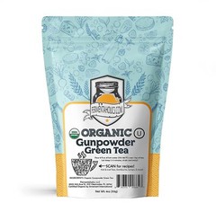 Fermentaholics USDA Certified Organic Loose Leaf Gunpowder Green Tea – 4 oz