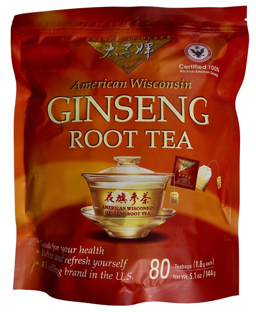Wisconsin American Ginseng Tea 80 Count Health Relaxation Made in USA
