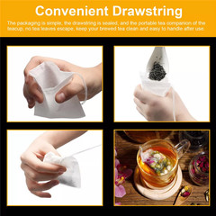 Disposable Tea Bags Bulk for Loose Leaf Tea Drawstring Empty Coffee Sachets Filt